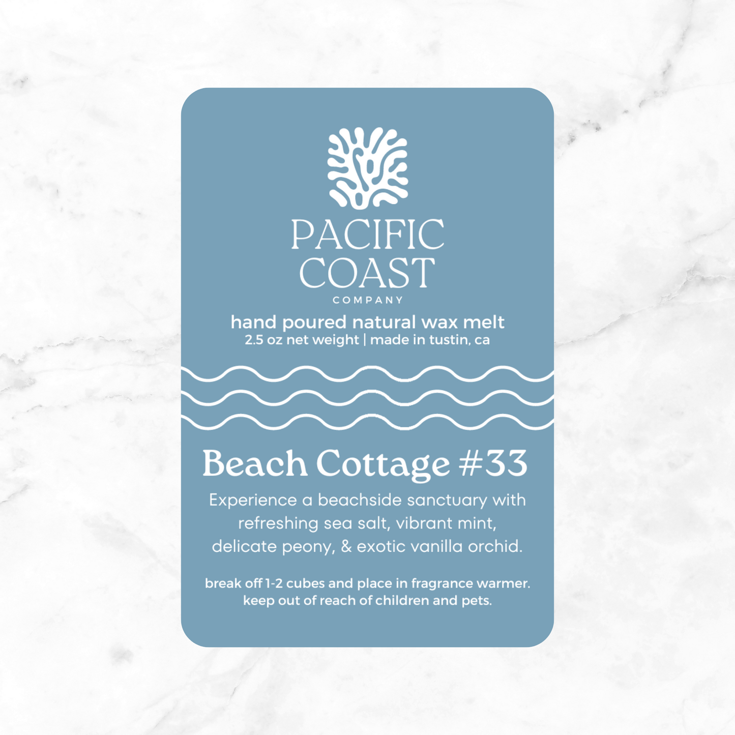 Beach Cottage #33 Natural Wax Melt