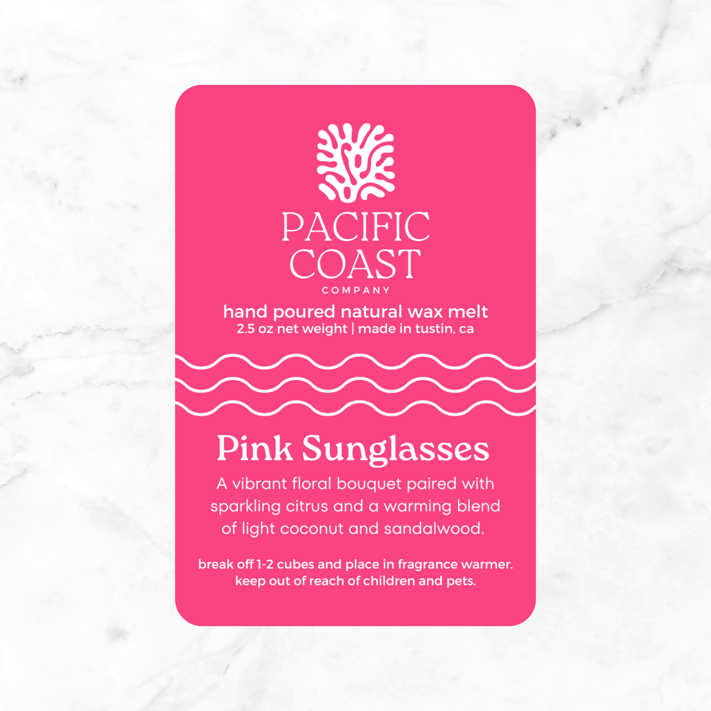 Pink Sunglasses Natural Wax Melt